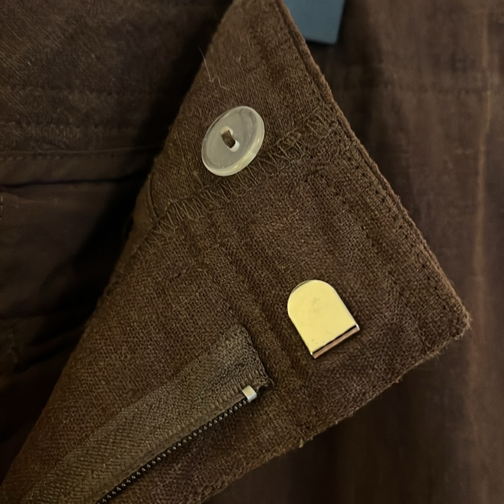 Chocolate Brown Merona Linen Blend Trousers (Women’s 16W)